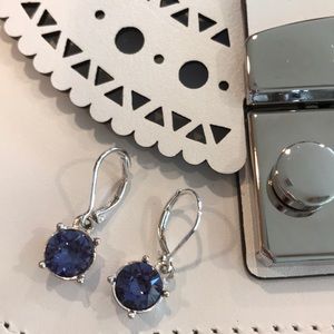 Blue Swarovski Crystal Earrings